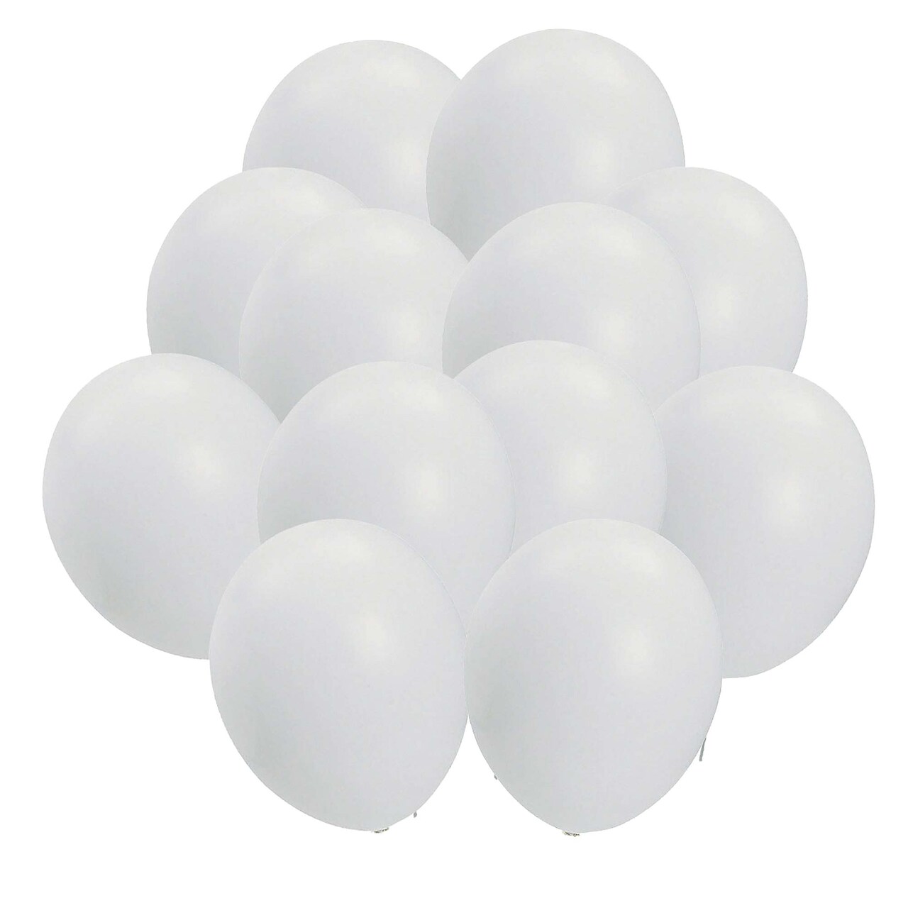 4th of July White Latex Balloons Party Decorations 11" 12 Ct.